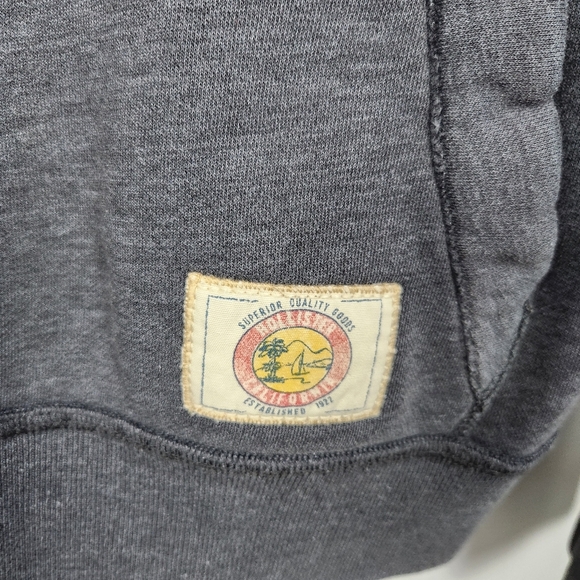 Hollister VTG Y2K 2000s Skater Half Zip Hooded Sweatshirt Grey Hoodie Size XL - Picture 5 of 16